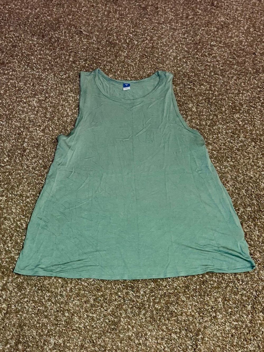 Old Navy Luxe High Neck Swing Tank Top Sage M NWOT
